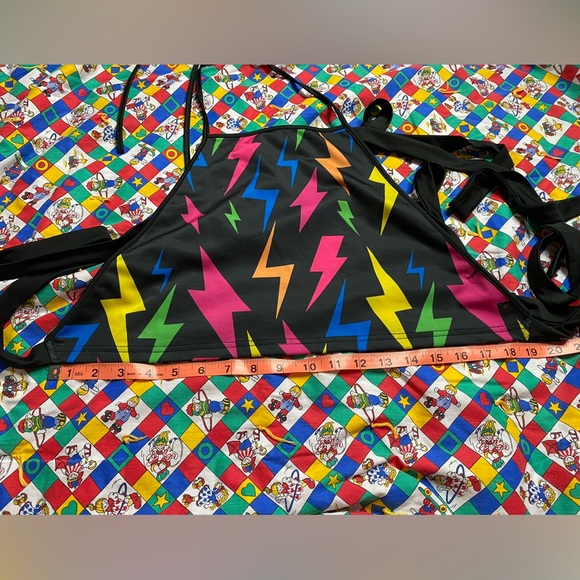 Club exx neon lightning tie crop top - Picture 6 of 9